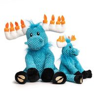 Floppy Hanukkah Moose Holiday Blue Plush Squeaky Dog Toy - Lg Size