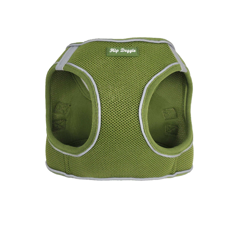 Barker's Bowtique Barker's Bowtique - Hip Doggie-Old Header Cards- EZ Step-In Harness -Green: XXS