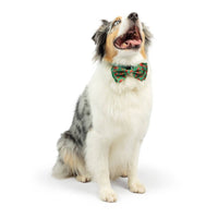 Christmas Holiday Green / Red Ho Ho Ho Bow Tie Pet Collar Attachment - 3 Sizes