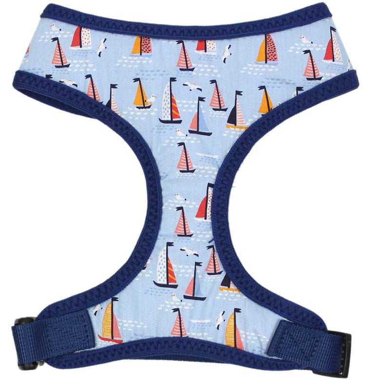 Parisian Pet® Harnesses SM Sailboats Freedom Ocean Blue Dog Harness