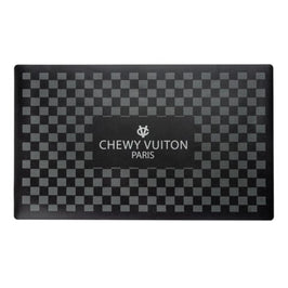 Haute Diggity Dog Bowls & Placemats Black Checker Chewy Vuiton Placemat
