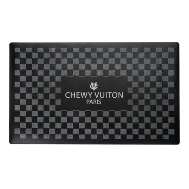 Haute Diggity Dog Bowls & Placemats Black Checker Chewy Vuiton Placemat