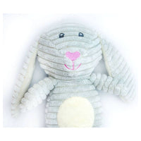 Thoozy dog toys Tuff & Cuddly Grey Bunny Easter Spring Squeaky Plush Dog Toy - 12.5"