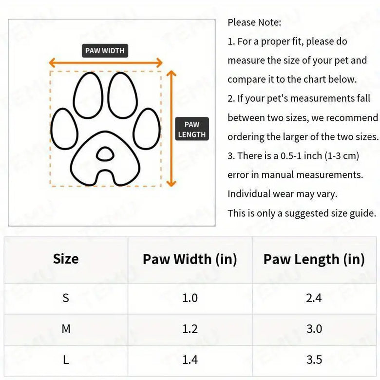 TM - ZOOUJM Pet Socks Cute Paw Hot Pink Non-Skid Bottom Warm Pet Socks - 4pc