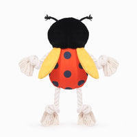 Hugsmart Products Inc Dog Toys Puppy Garden Spring Ladybug Plush Rope Dog Toy