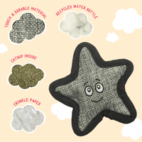 SnugArooz Cat Toys Kitty Starfish Cat Toy - 4"