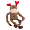 Holiday Crinkle Reindeer Christmas Plush Squeak Dog Toy - 2 Sizes