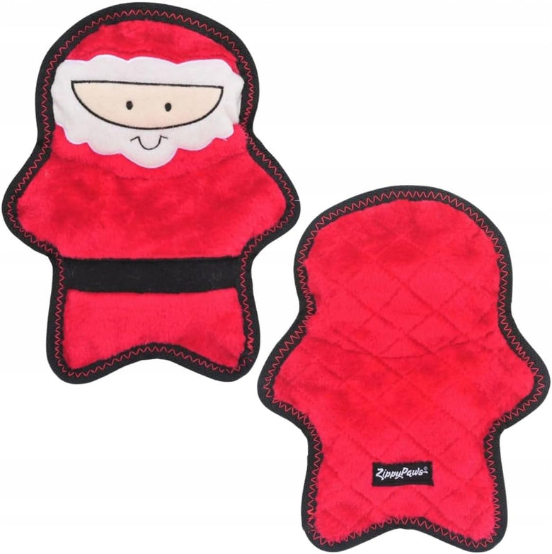 Holiday Z-Stitch Christmas Santa Claus Plush Squeaky Dog Toy