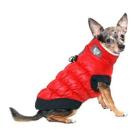 Barker's Bowtique Jackets HD Crown Puffer Dog Coat Vest - Red