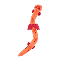 ZippyPaws dog toys Red Zippy Dragonz Long Squeaky Plush Dog Toy