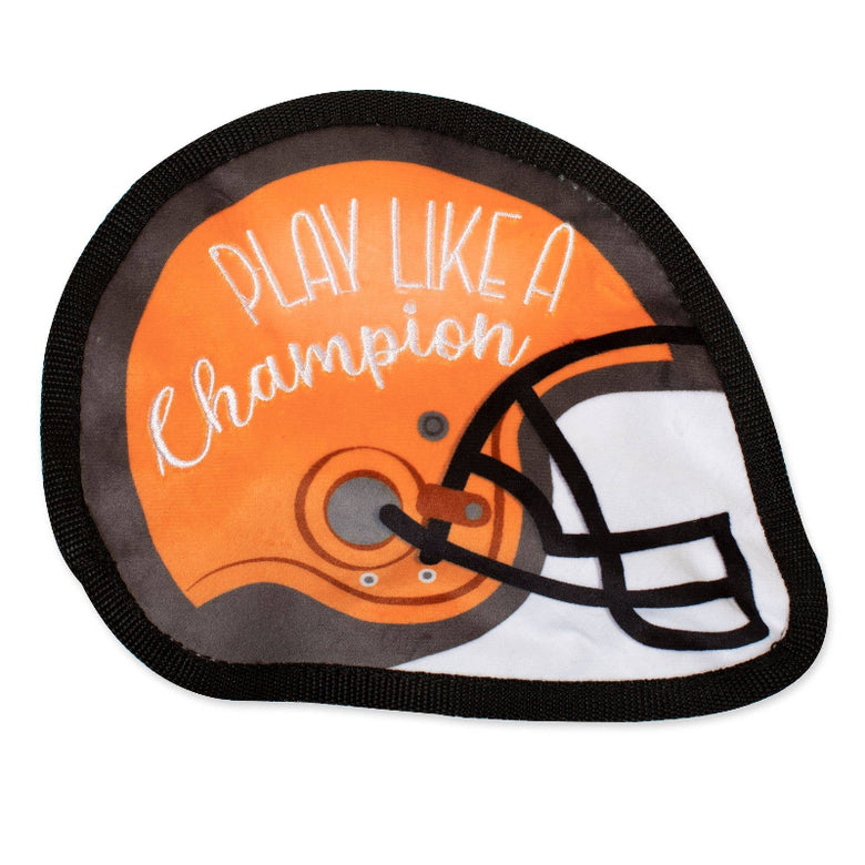 Play Like a Champion Football Helmet Plush Squeaky Durable Dog Toy
