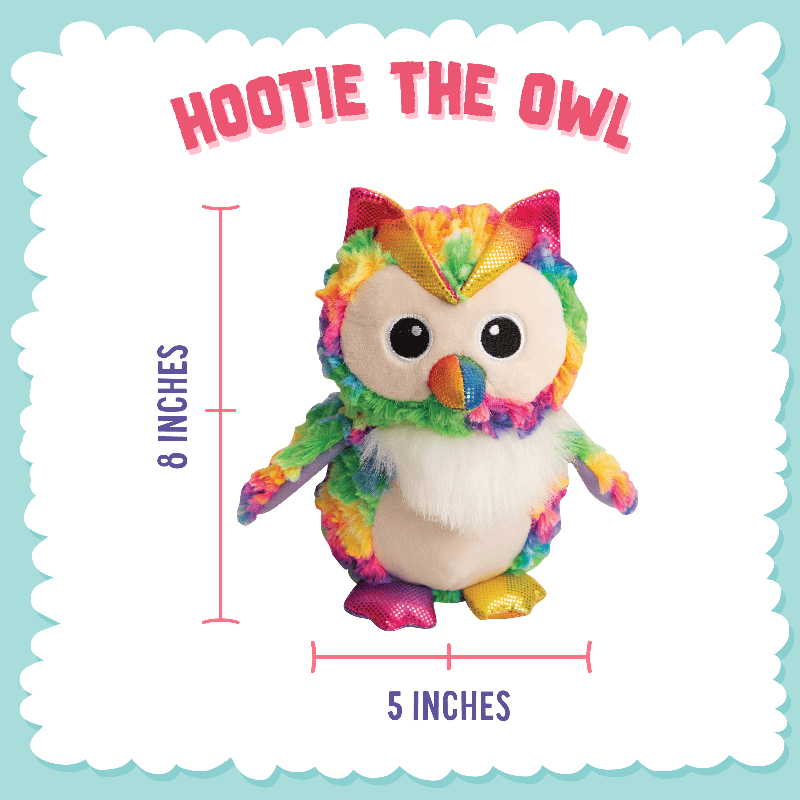 SnugArooz dog toys Hootie the Owl Rainbow Plush Dog Toy - 8"