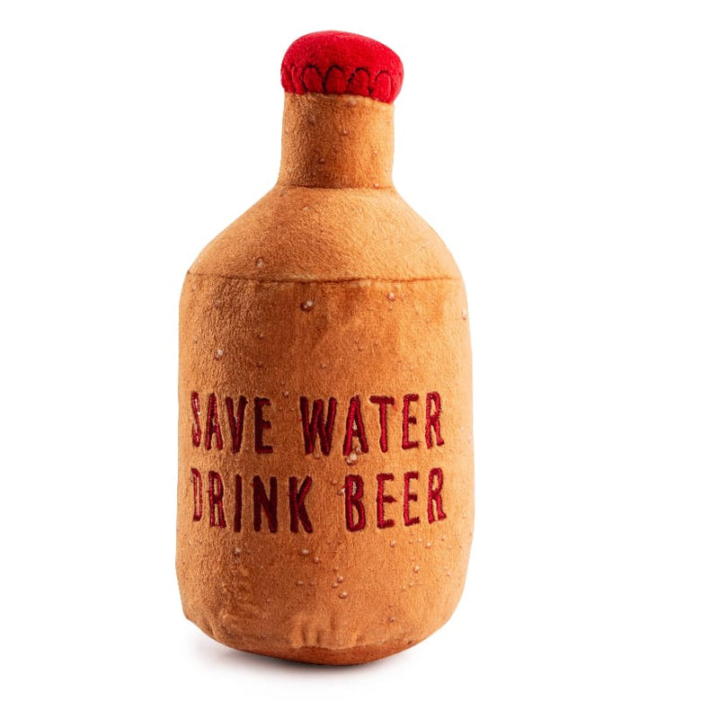 Haute Diggity Dog dog toys Woofs Beer Bottle Plush Squeaky Dog Toy