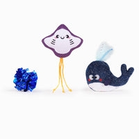 Hugsmart Products Inc Hugsmart Products Inc - HugSmart Pet - Ocean Pals  | Whale&Stingray - Cat Toy