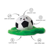 Just Kick It Soccer Ball Sports Plush Squeaky Dog Toy