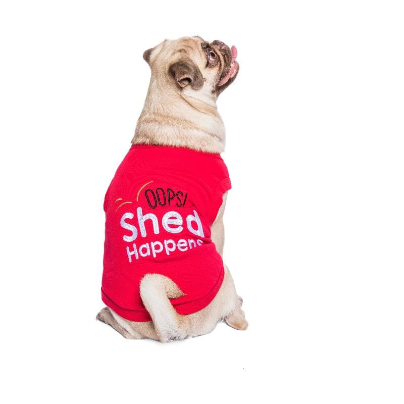 Parisian Pet® Tee's Shed Happens Red Dog T-Shirt