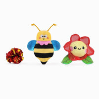 Hugsmart Products Inc Cat Toys Meow Buddies Spring Flower & Bee Cat Toy Set - 3 pc