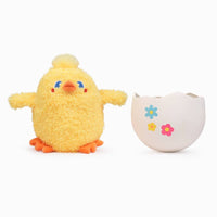Hugsmart Products Inc Dog Toys Hoppin' Easter Baby Chick in Egg Spring Flowers Plush Squeak Dog Toy