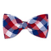 The Worthy Dog Bow Ties SM Check Red White Blue Bow Tie Pet Collar Attachment - 2 Sizes