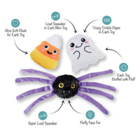 PetShop by Fringe Studio dog toys Halloween Frightly Friends Plush Squeak Dog Toy Set - 3 Pc