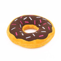 ZippyPaws dog toys Jumbo Donutz Chocolate Sprinkles Squeaky Dog Toy