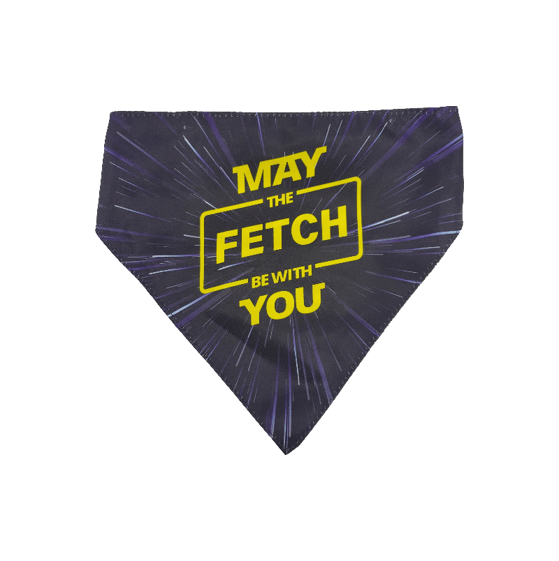 Barker's Bowtique Barker's Bowtique - May the Fetch be with You Dog Bandana - reversible: XS