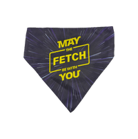 Barker's Bowtique Barker's Bowtique - May the Fetch be with You Dog Bandana - reversible: XS
