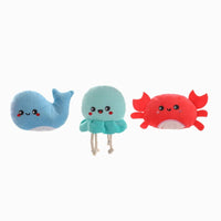 Hugsmart Products Inc dog toys Ocean Pals Sea Creatures Plush Dog Toy Set - 3 Pc