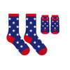 Extreme Fit Wholesale Pet Socks Stars Patriotic Matching Pet & Owner Fun Socks - One Size Fits Most