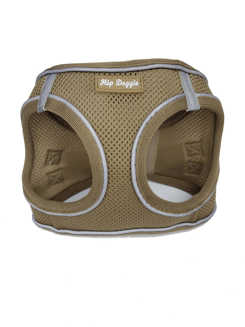 Barker's Bowtique Barker's Bowtique - Hip Doggie - EZ Step-In Harness Vest - Tan: XXS