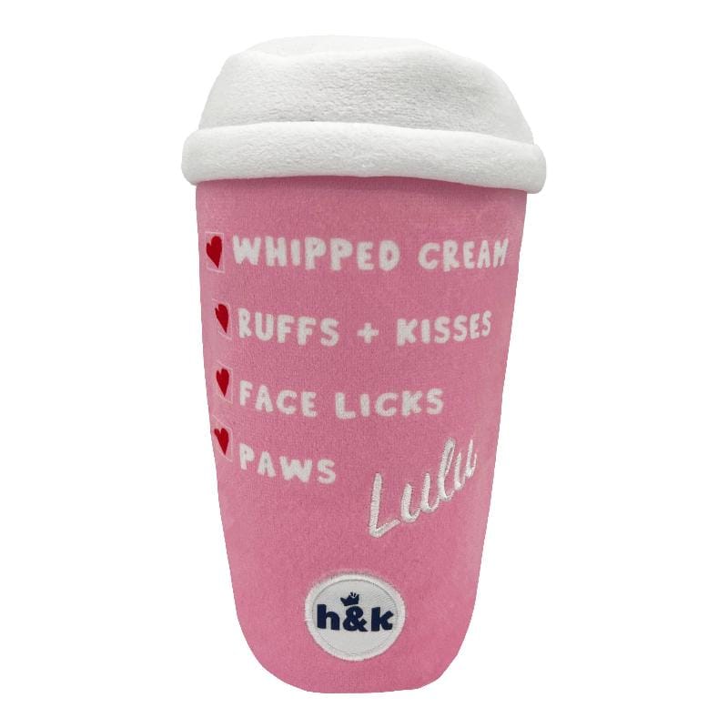 Huxley & Kent dog toys Be Mine Furever Latte (Double Sided) Plush Squeak Dog Toy - 2 Sizes