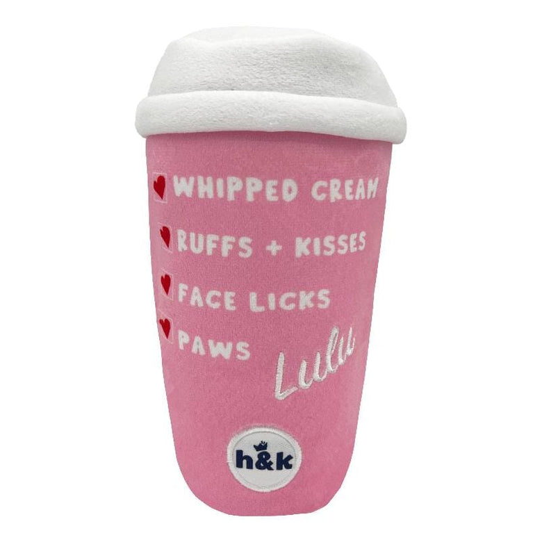 Huxley & Kent dog toys Be Mine Furever Latte (Double Sided) Plush Squeak Dog Toy - 2 Sizes