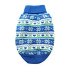Winter Snowflake & Hearts Combed 100% Cotton Dog Sweater - Blue