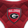 GA Georgia Bulldogs Red Quilted Velvet Dog Harness