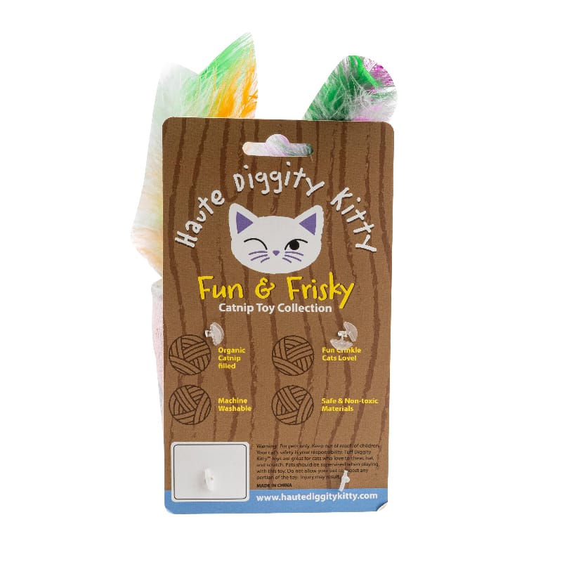 Haute Diggity Dog Cat Toys Olicat Cherry + Orange Plush Cat Toy set - 2 Pc