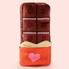 TM - PETTEEPOE dog toys Choco-late Shaped Paw Print Candy Bar Plush Heart Interactive Dog Toy