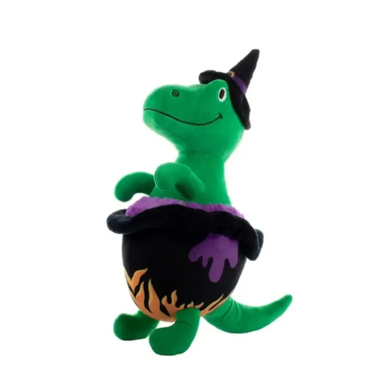 PetShop by Fringe Studio dog toys Halloween Stirring the Pot Dino Rex Plush Squeak Dog Toy
