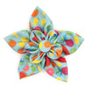 Tutti Frutti Blue Flower Pet Collar Attachment - 2 Sizes