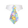 Pooch Outfitters Collars 2XL Easter Eggs Shirt Collar with Detachable Colorful Tie for Pets