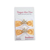 Barker's Bowtique Hair Bows Gold & White with Tiara Dog Hair Bows on French Clips - 2 per card