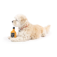 Huxley & Kent Dog Toys Tiny Tuff Bad Dog Jack's Whiskey Plush Squeaky Dog Toy