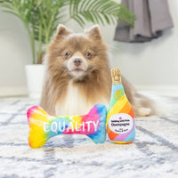 Huxley & Kent dog toys Tiny Tuff Out For Brunch Chompagne and Bone Plush Dog Toys - 2pk