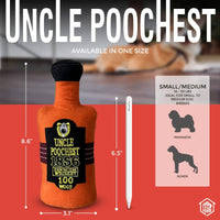 Chomp Haus Dog Toys Uncle Poochest Plush Bottle Squeaky Dog Toy