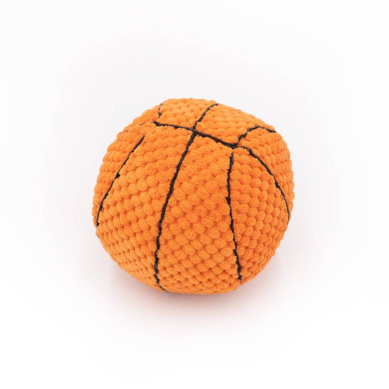 ZippyPaws dog toys SportsBallz Basketball Plush Dog Toy