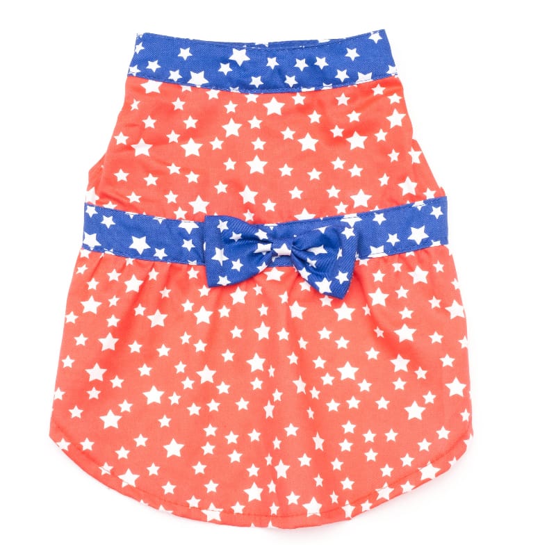 The Worthy Dog DRESSES SM Stars Red White & Blue Patriotic Summer Dog Dress