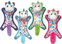 Multipet dog toys Ball-Head Unicorn Purple Trim Plush Squeak Dog Toy - 10"