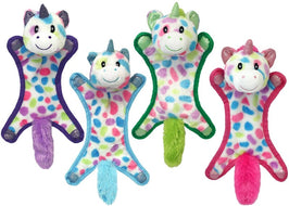 Multipet dog toys Ball-Head Unicorn Purple Trim Plush Squeak Dog Toy - 10"