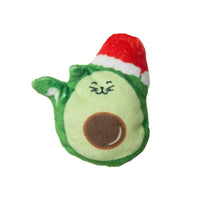 SnugArooz Cat Toys Kitty AvoCato with Santa Hat Cat Toy - 4"