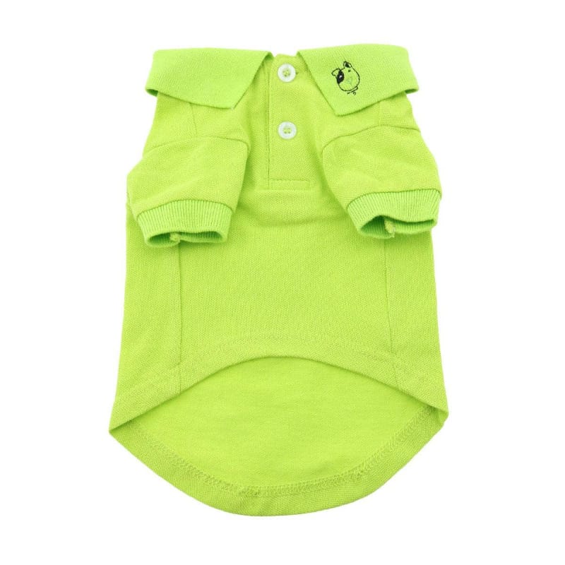 Doggie Design Tee's XS Lime Green Flash Solid Collared Dog Polo Shirt