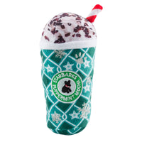 Starbarks Puppermint Mocha Green Stars Cup Christmas Holiday Plush Squeaky Dog Toy